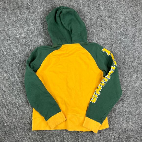 Reebok Green Bay Packers Hoodie Womens Size M Green Yellow Full Zip NFL Jacket - Picture 7 of 8